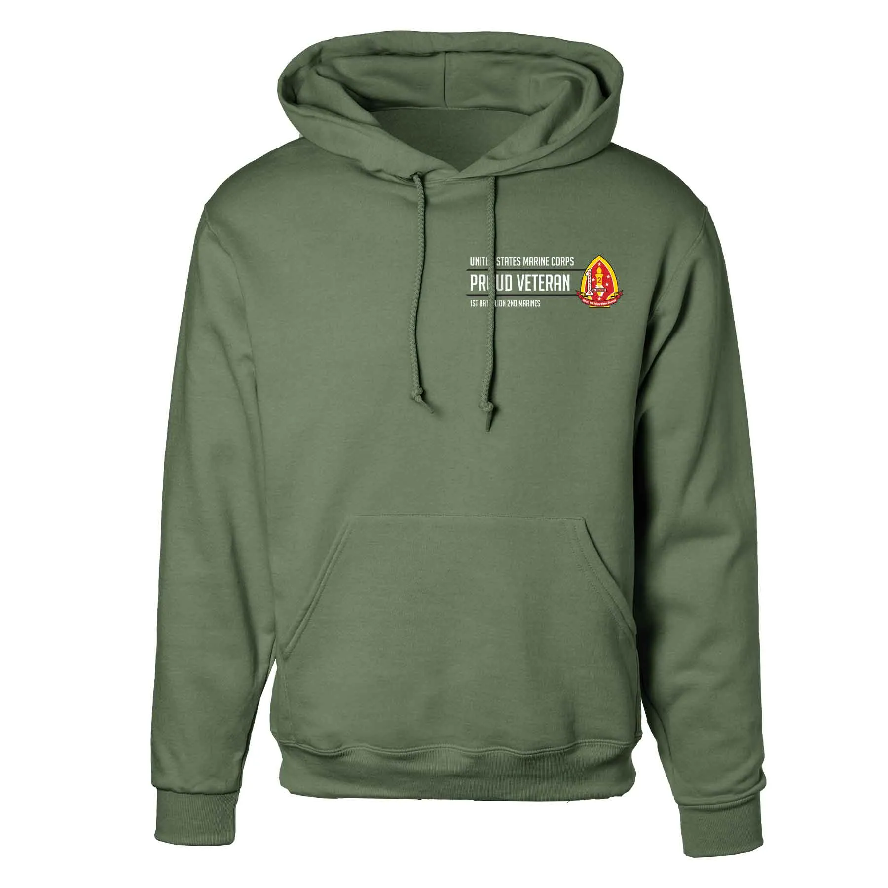 1st Battalion 2nd Marines Proud Veteran Hoodie