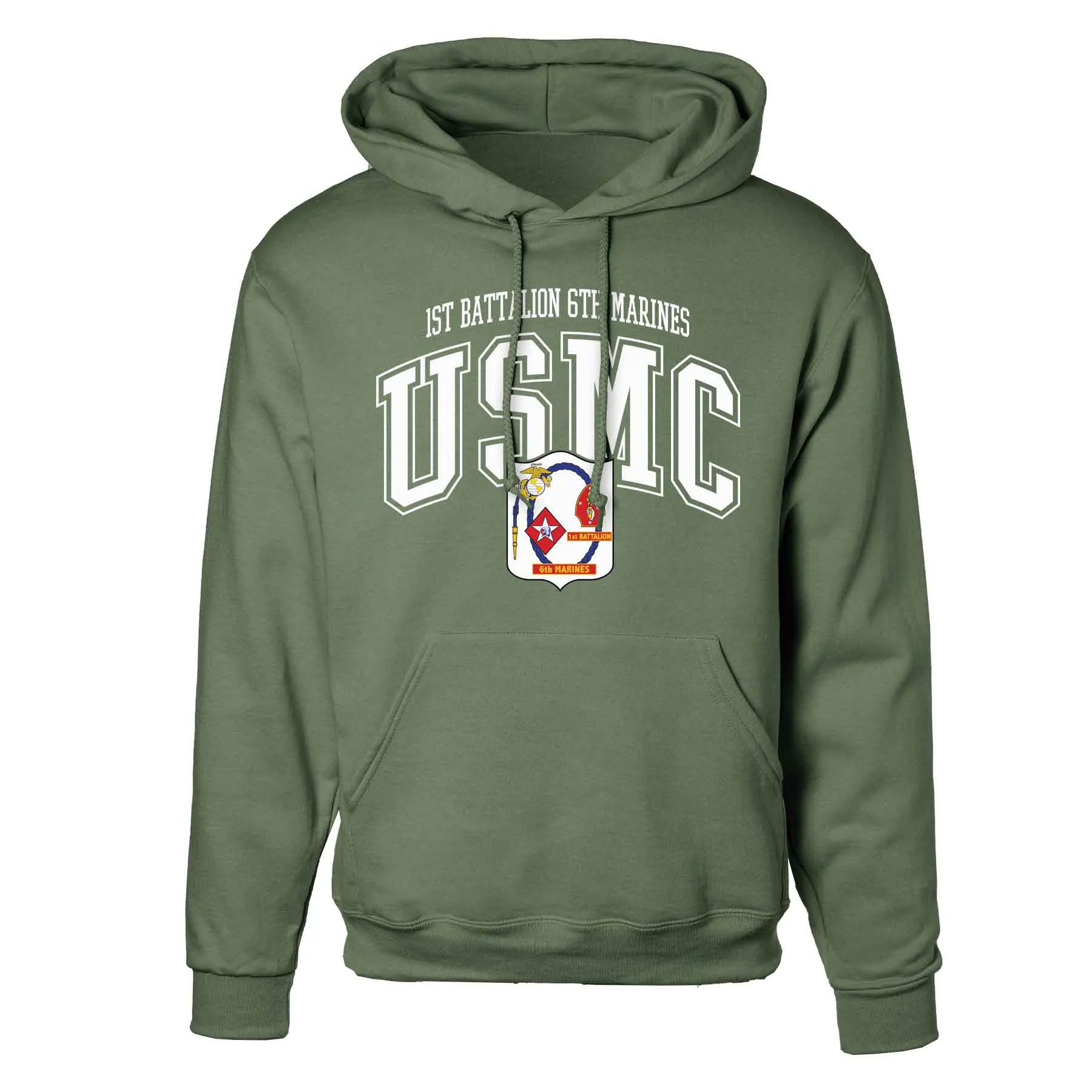 1st Battalion 6th Marines Arched Hoodie