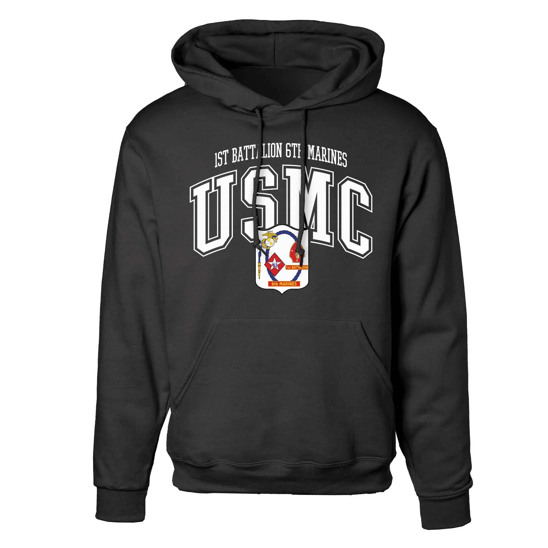 1st Battalion 6th Marines Arched Hoodie