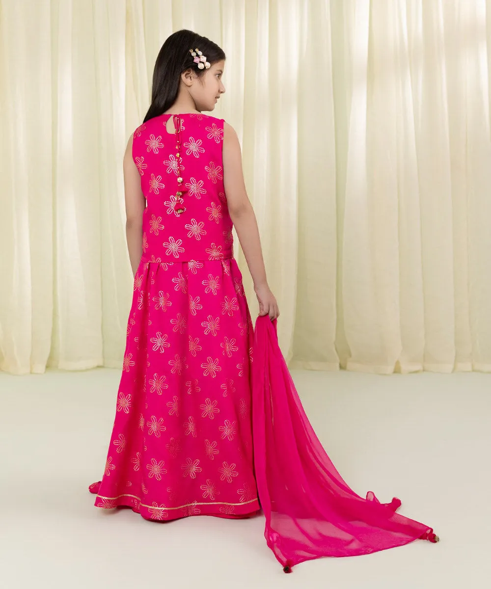 Elegant 3-Piece Embroidered Raw Silk Suit for Women