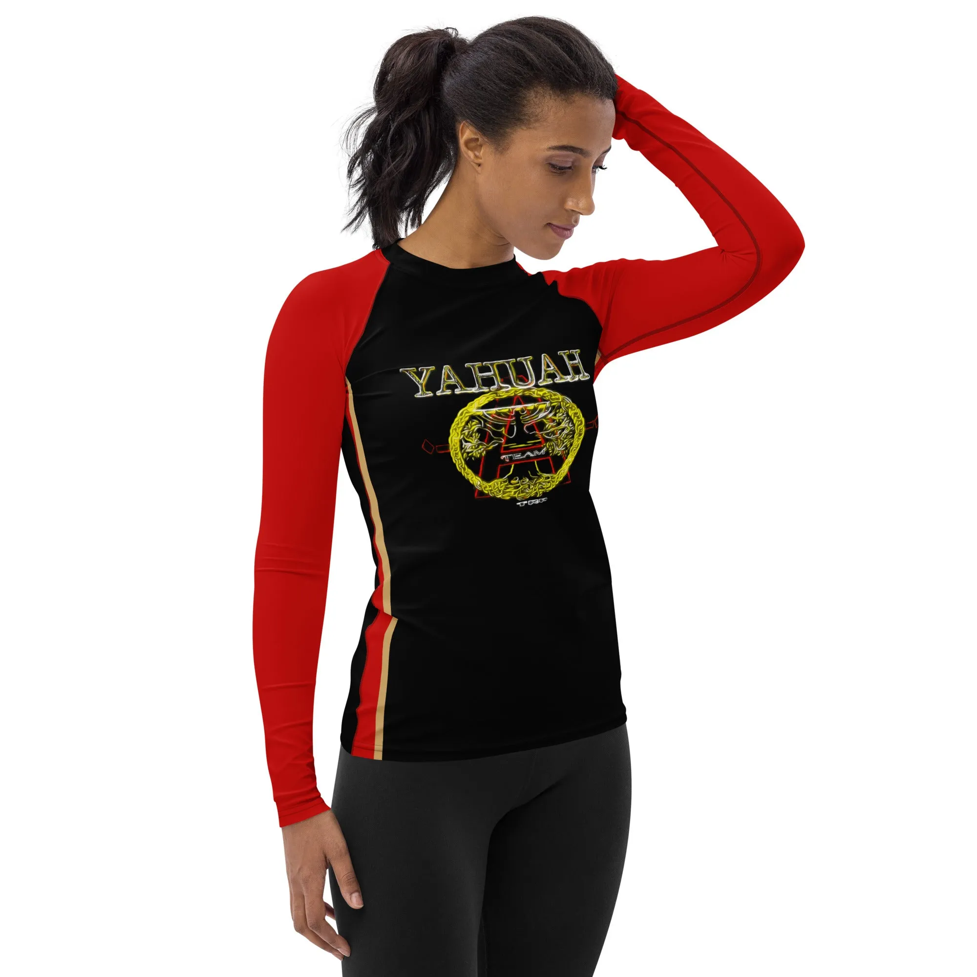 A-Team 01 Red Ladies Designer Rash Guard