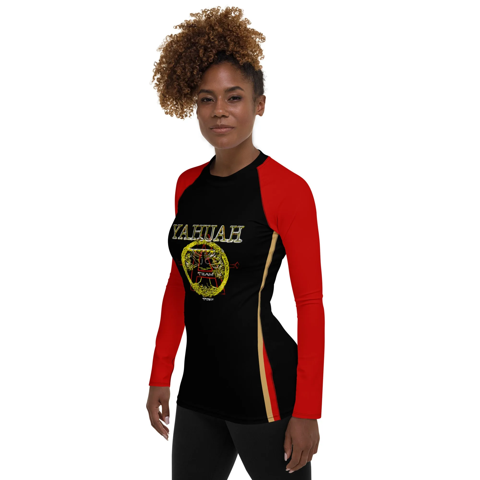 A-Team 01 Red Ladies Designer Rash Guard