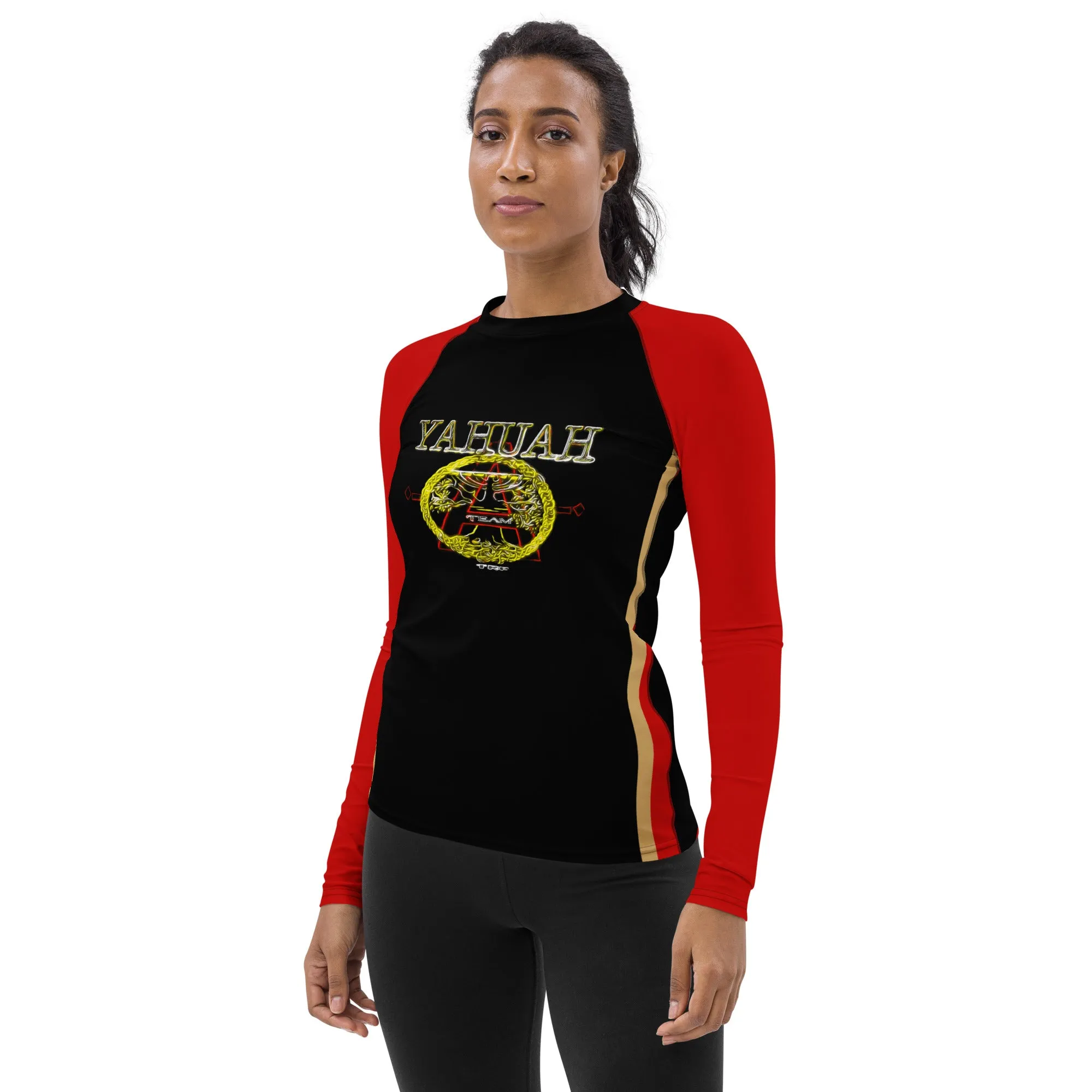 A-Team 01 Red Ladies Designer Rash Guard