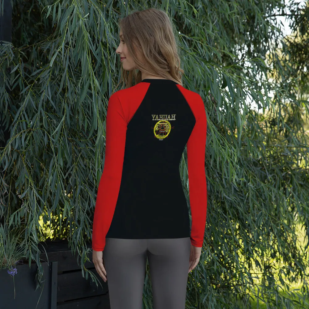 A-Team 01 Red Ladies Designer Rash Guard