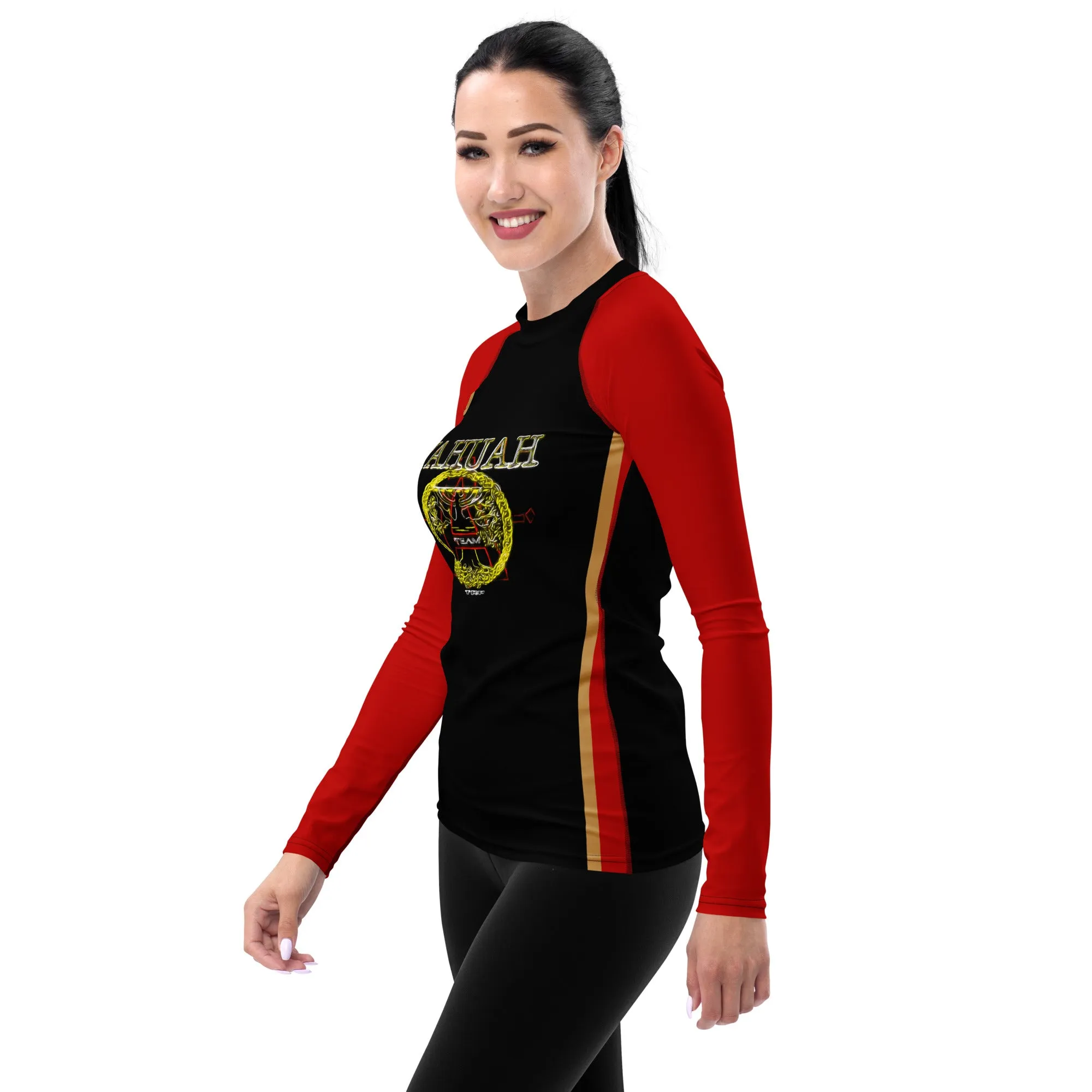 A-Team 01 Red Ladies Designer Rash Guard