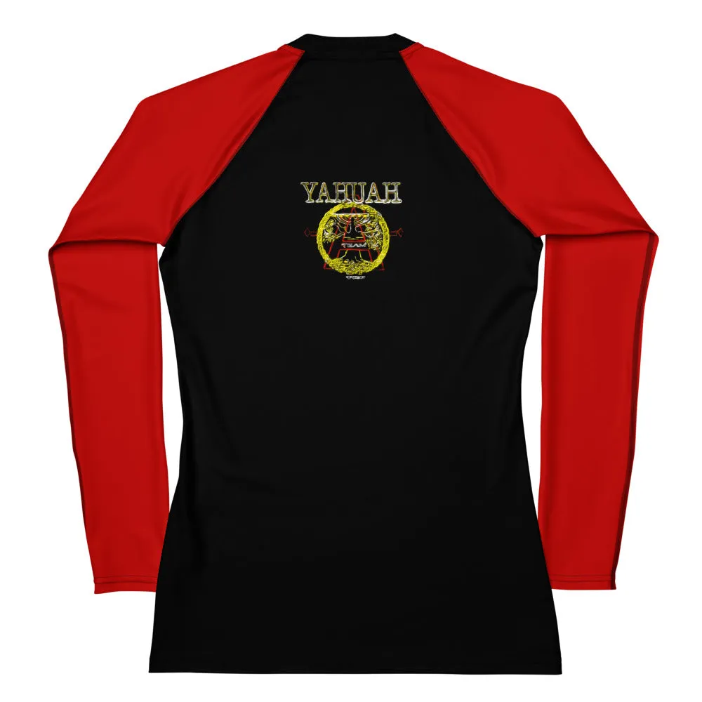 A-Team 01 Red Ladies Designer Rash Guard