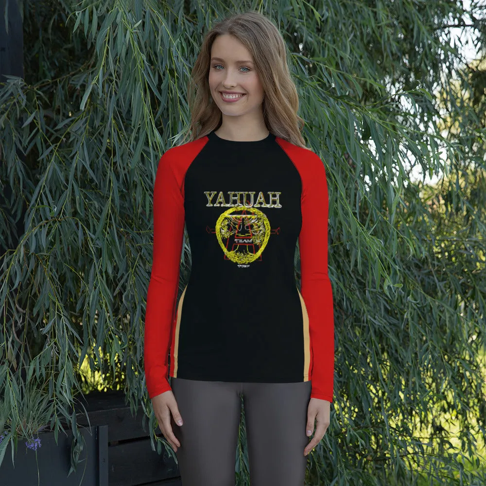 A-Team 01 Red Ladies Designer Rash Guard