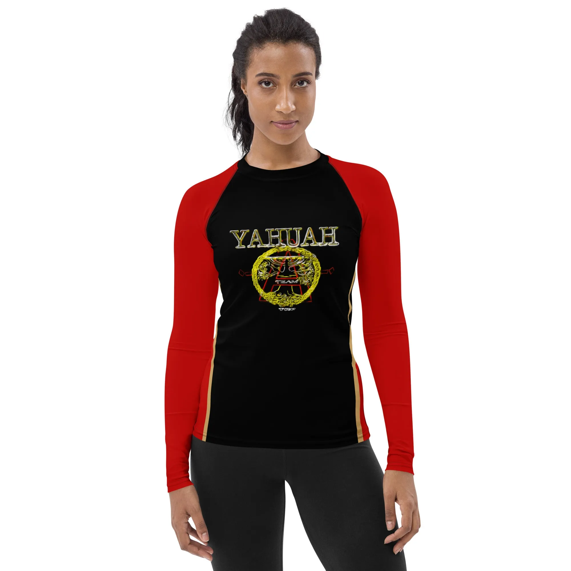 A-Team 01 Red Ladies Designer Rash Guard