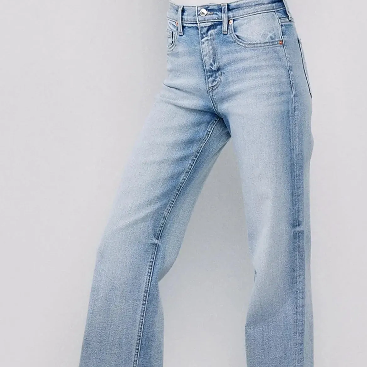 Addison Hi Rise Light Wash Wide Straight Leg Jean