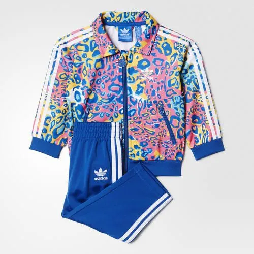 Adidas Originals Kids Printed Track Suit Multi/Blue