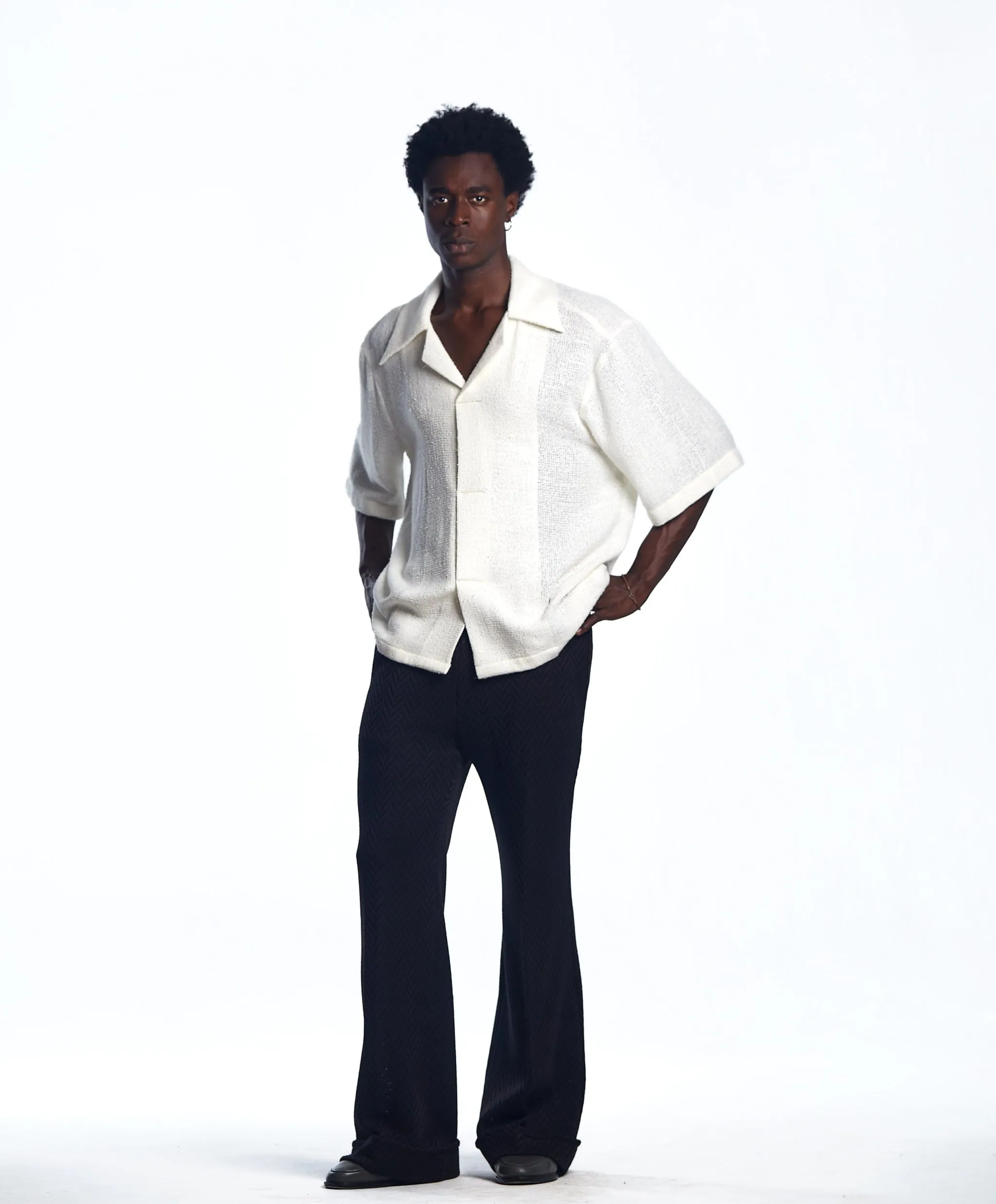 AJABENG Asiakwa Cotton-Knit Lapel Shirt