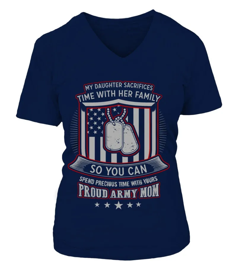 Army Mom Daughter Sacrifices T-shirts