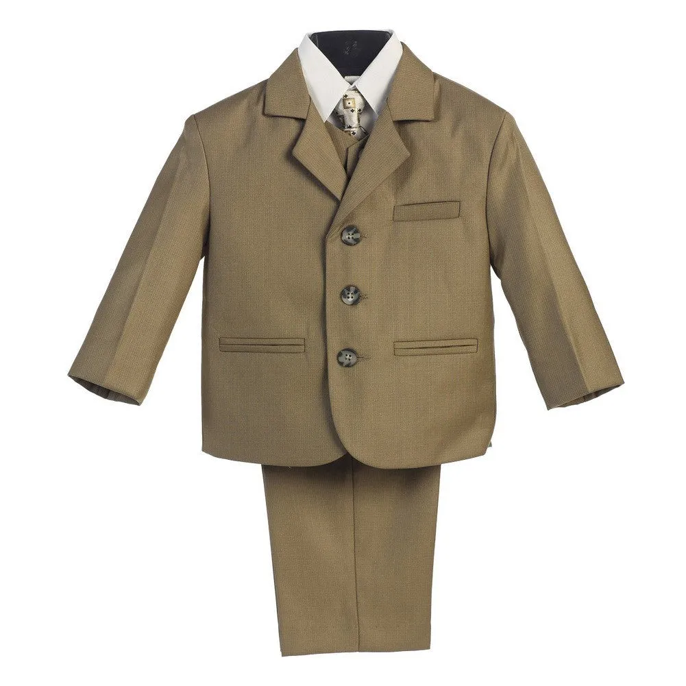 Baby Boys Olive Wedding Easter 5 Pcs Special Occasion Suit 6-24M