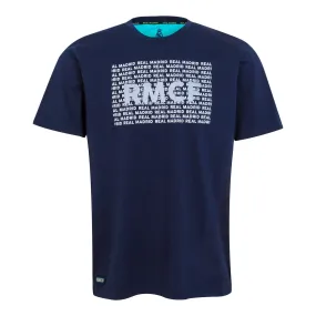 Bernabéu Neon Lights Camiseta Hombre Estampado RMCF Azul