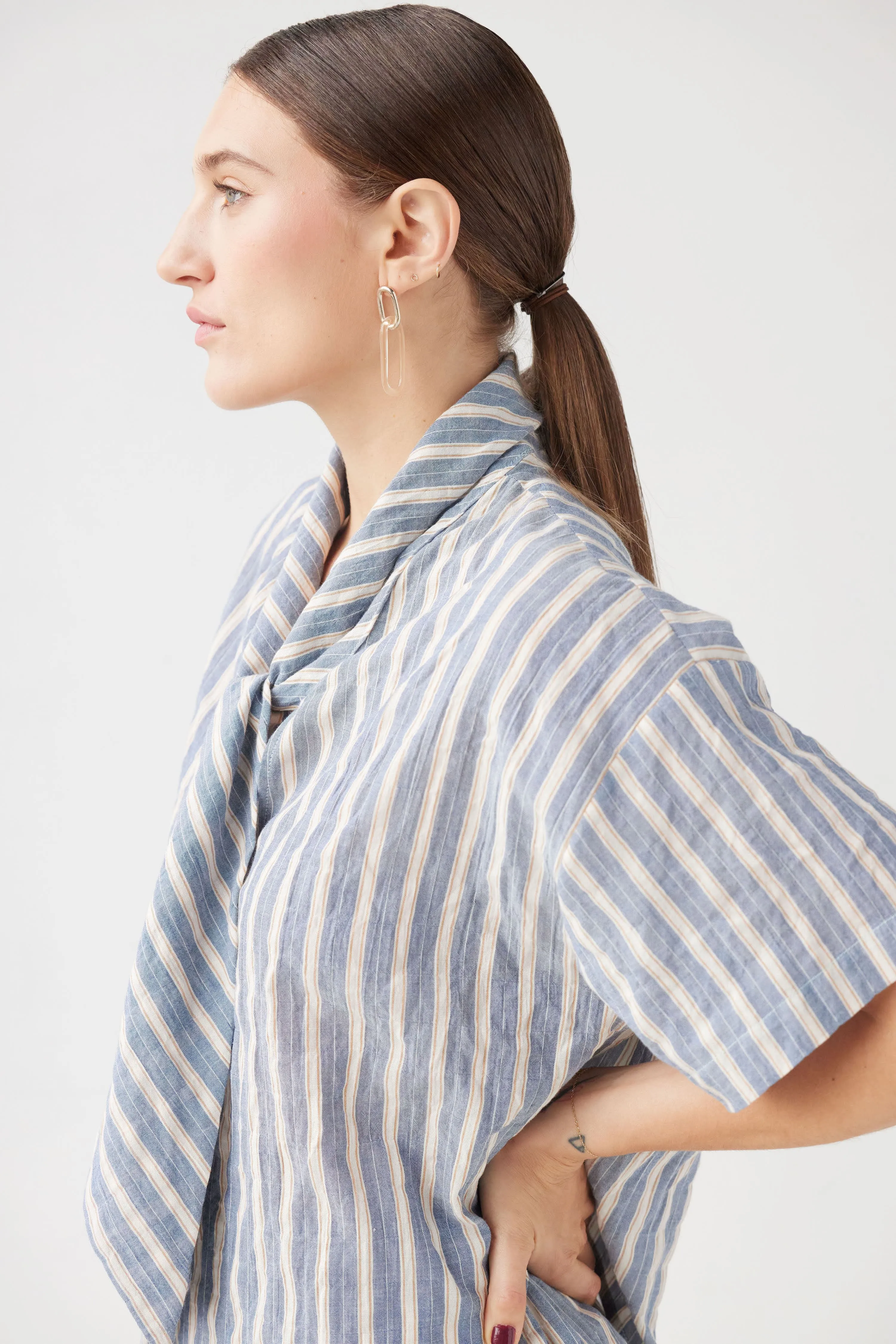 Betty Blouse in Striped Voile