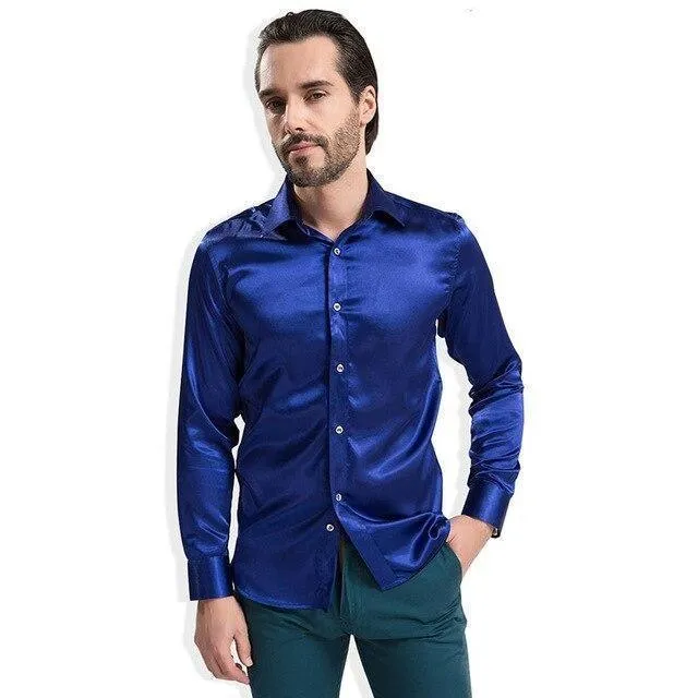 Bolan Satin Silk Shirt For Men