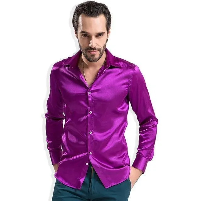 Bolan Satin Silk Shirt For Men