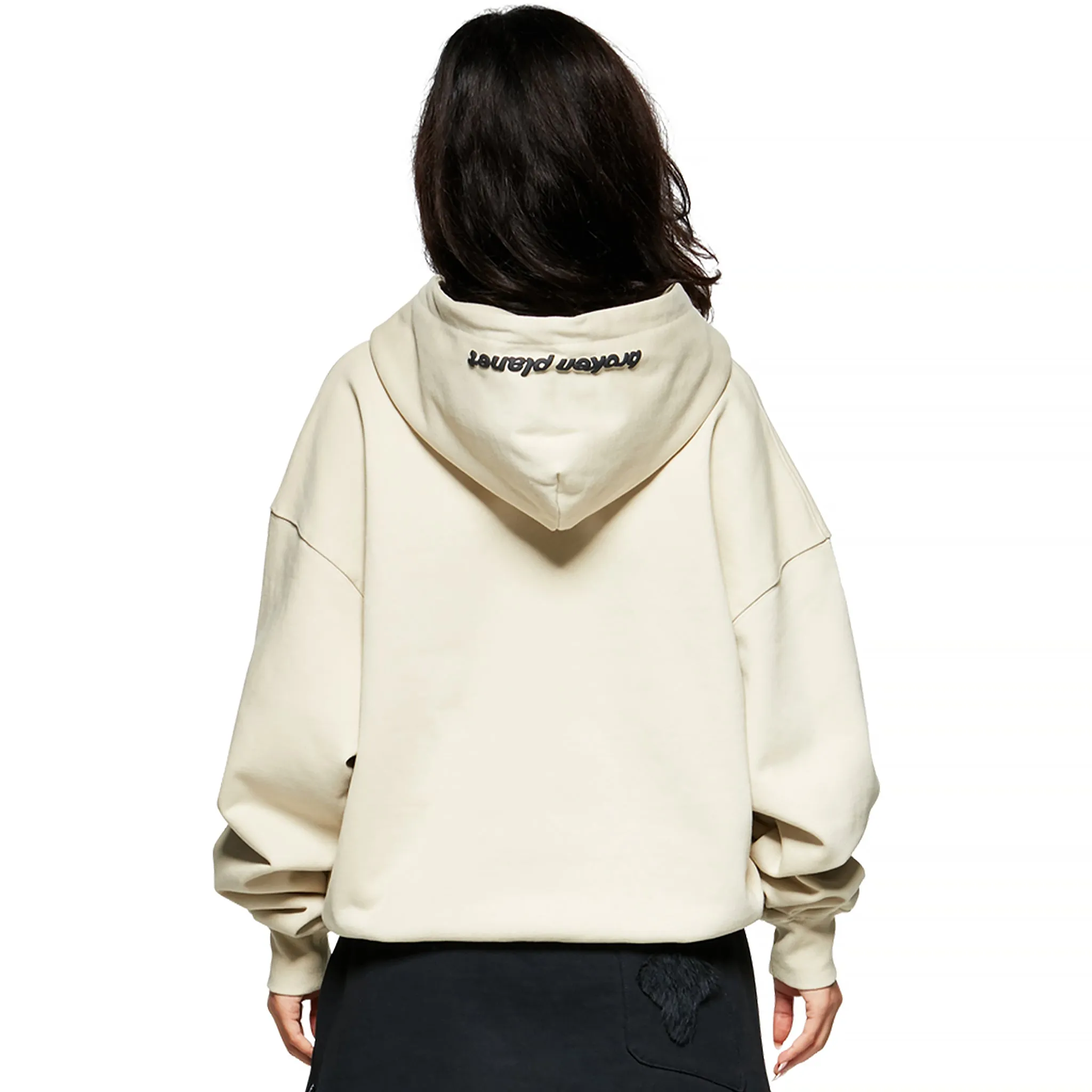 Broken Planet Bone White Zip-Up Hoodie