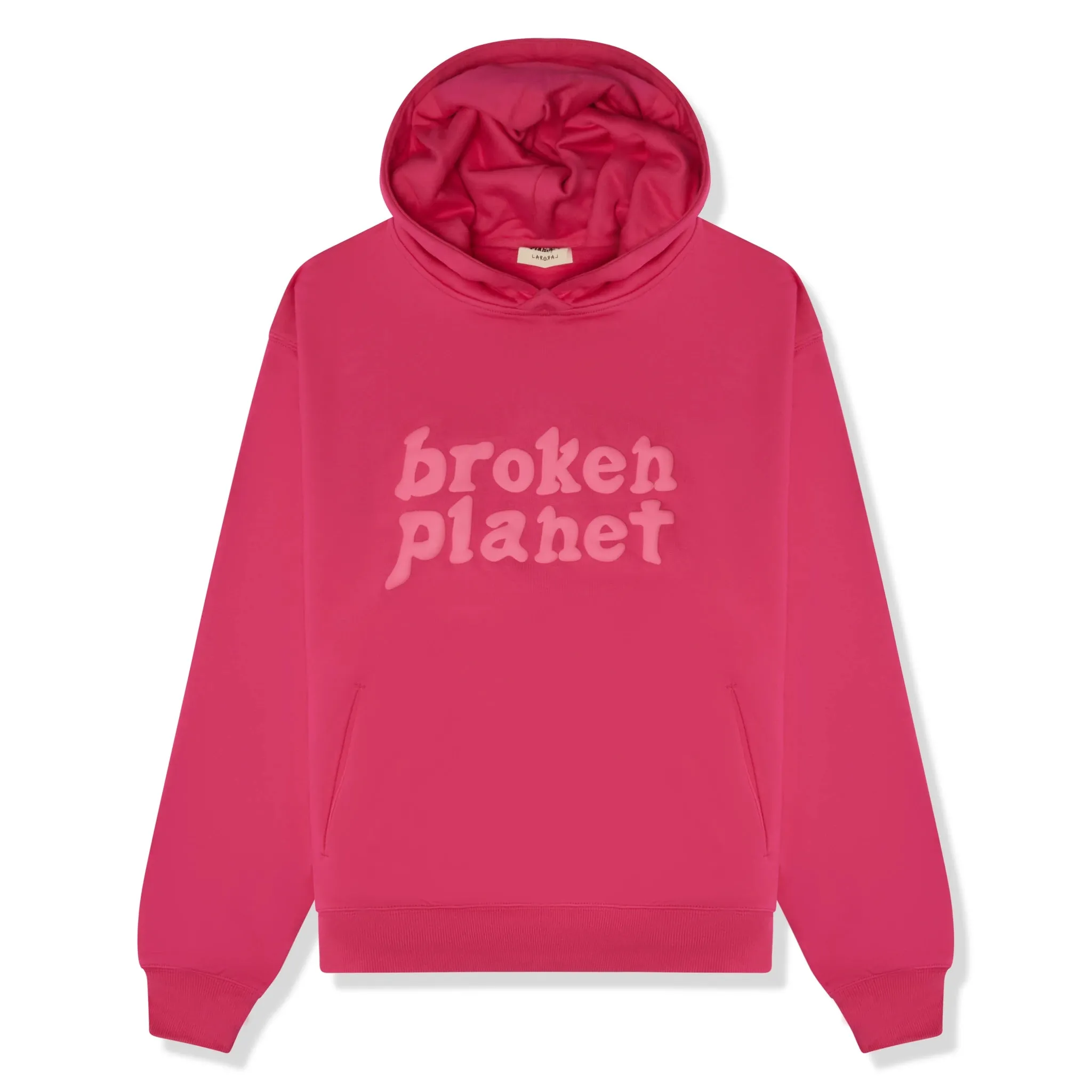 Broken Planet Monochrome Fuchsia Pink Hoodie