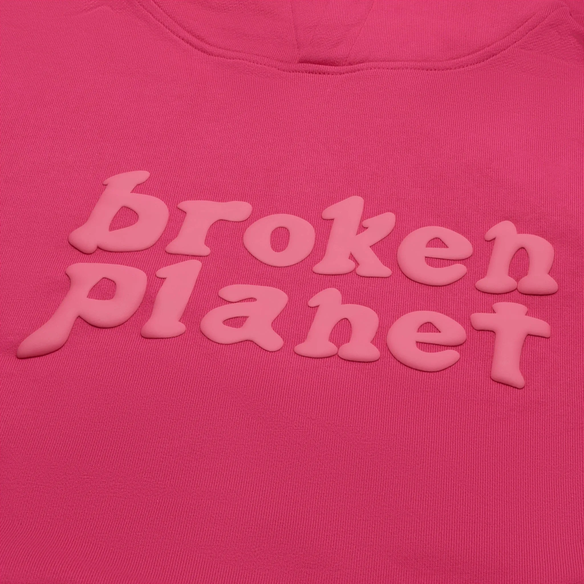 Broken Planet Monochrome Fuchsia Pink Hoodie