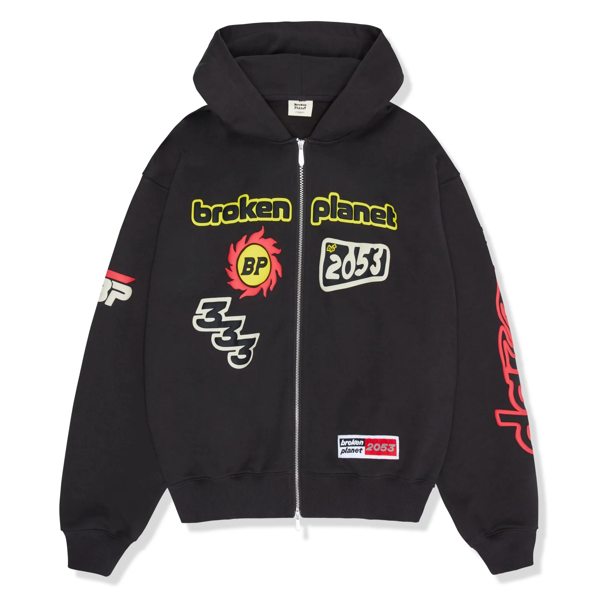 Broken Planet Performance Zip-Up Soot Black Hoodie