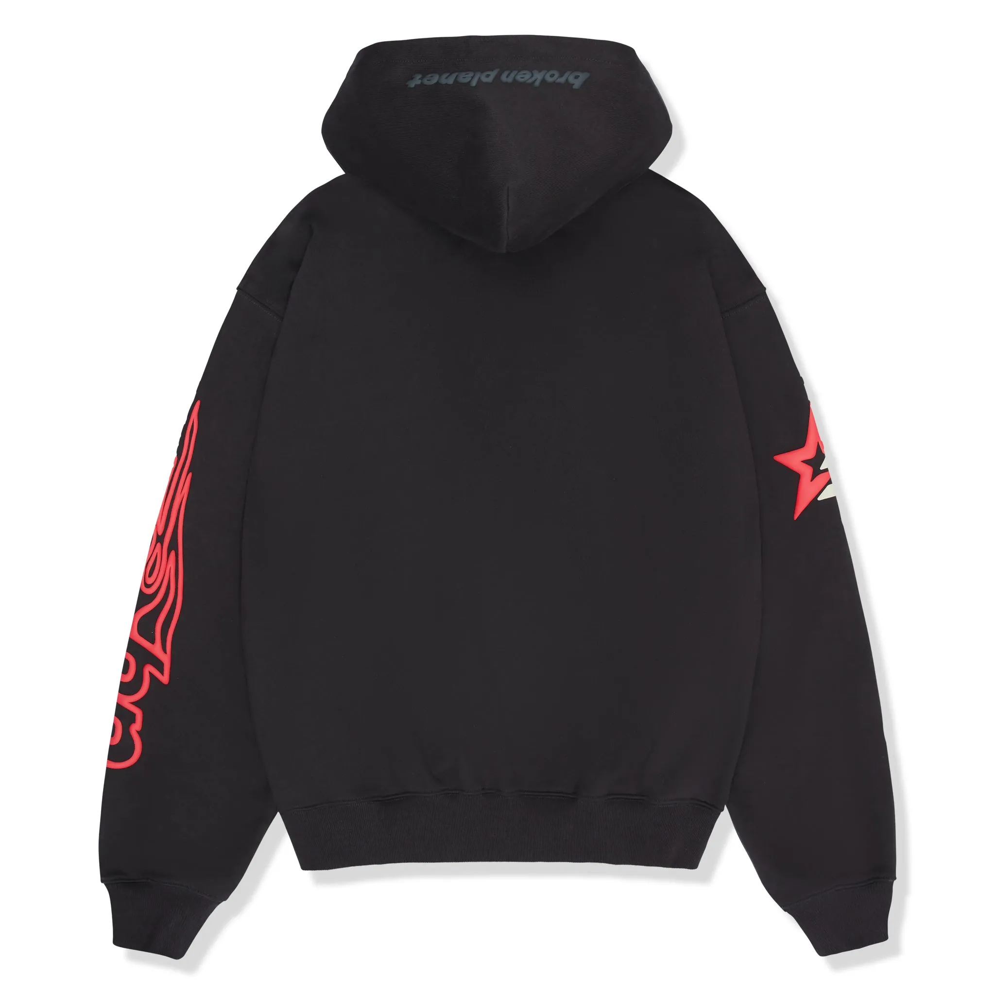 Broken Planet Performance Zip-Up Soot Black Hoodie