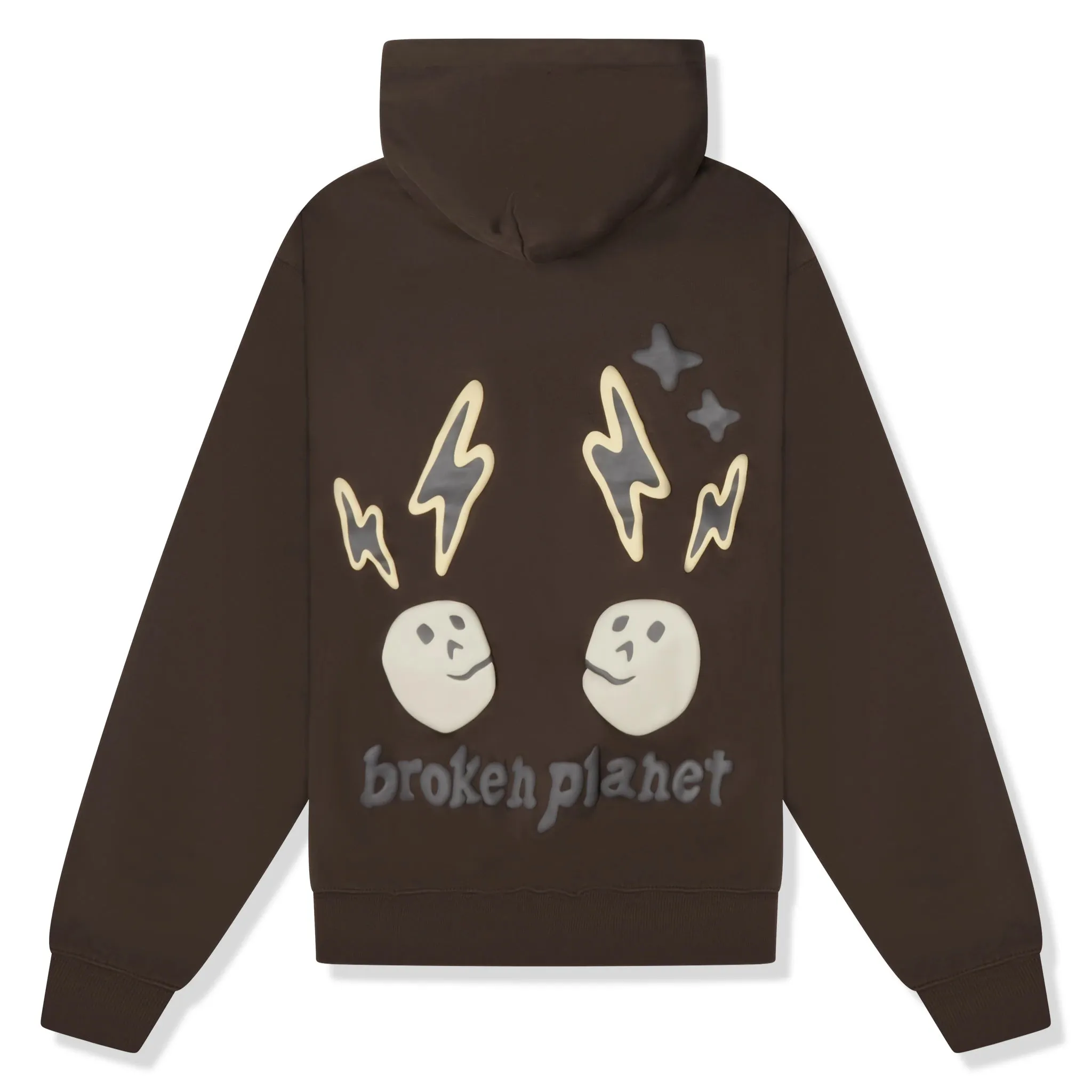 Broken Planet Shift Of Energy Dark Brown Hoodie