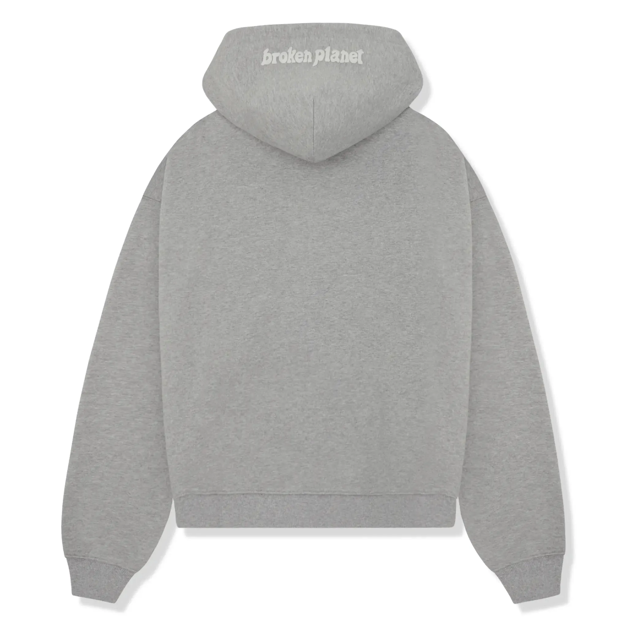 Broken Planet Zip-Up Heather Grey Hoodie