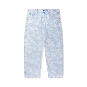 Butter Flowers Denim Pants Light Blue