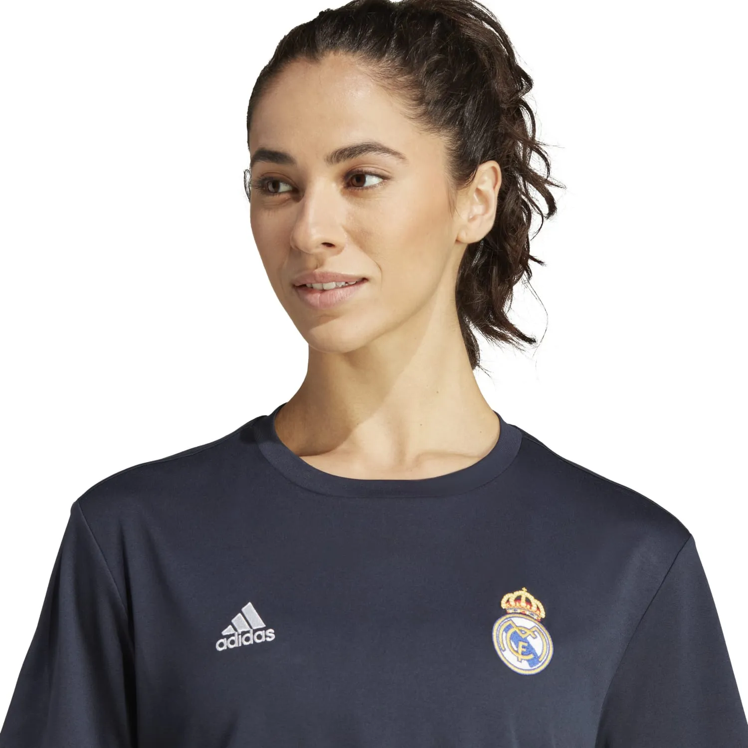 Camiseta Crop adidas Mujer 23/24 Azul Marino