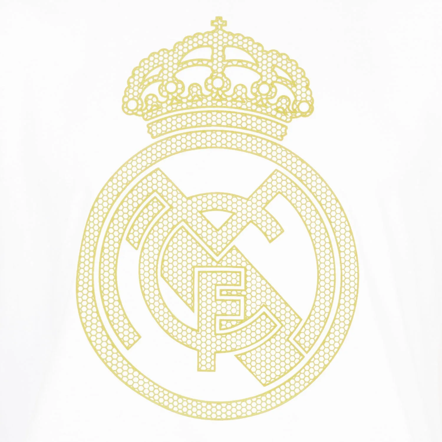 Camiseta Escudo Hombre Blanca/Lima Real Madrid