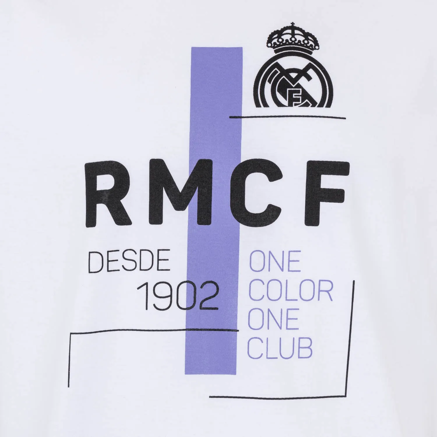 Camiseta Hombre RMCF Blanca/Morada