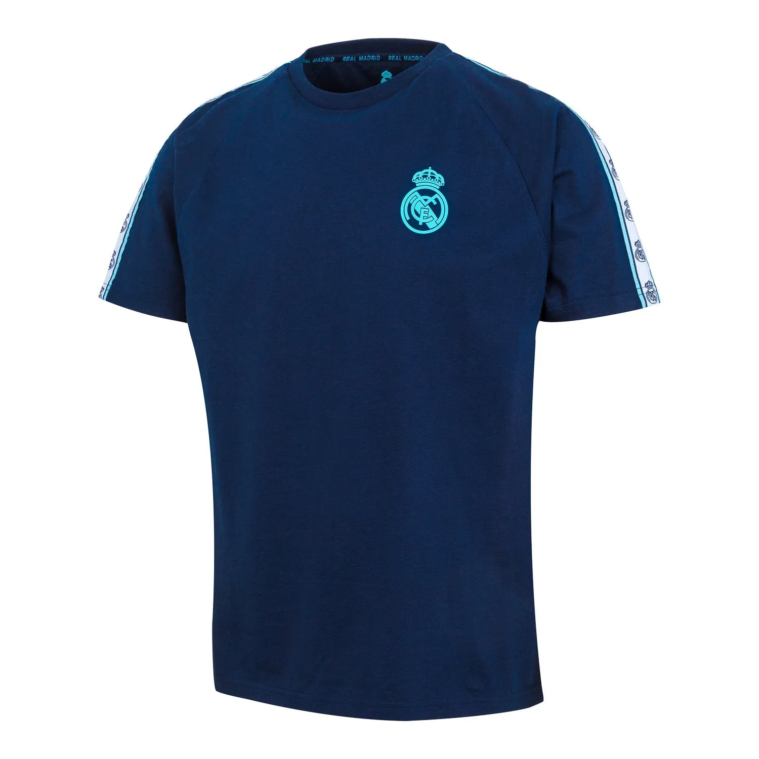 Camiseta Madrid Sky Cinta Escudo Hombre Azul