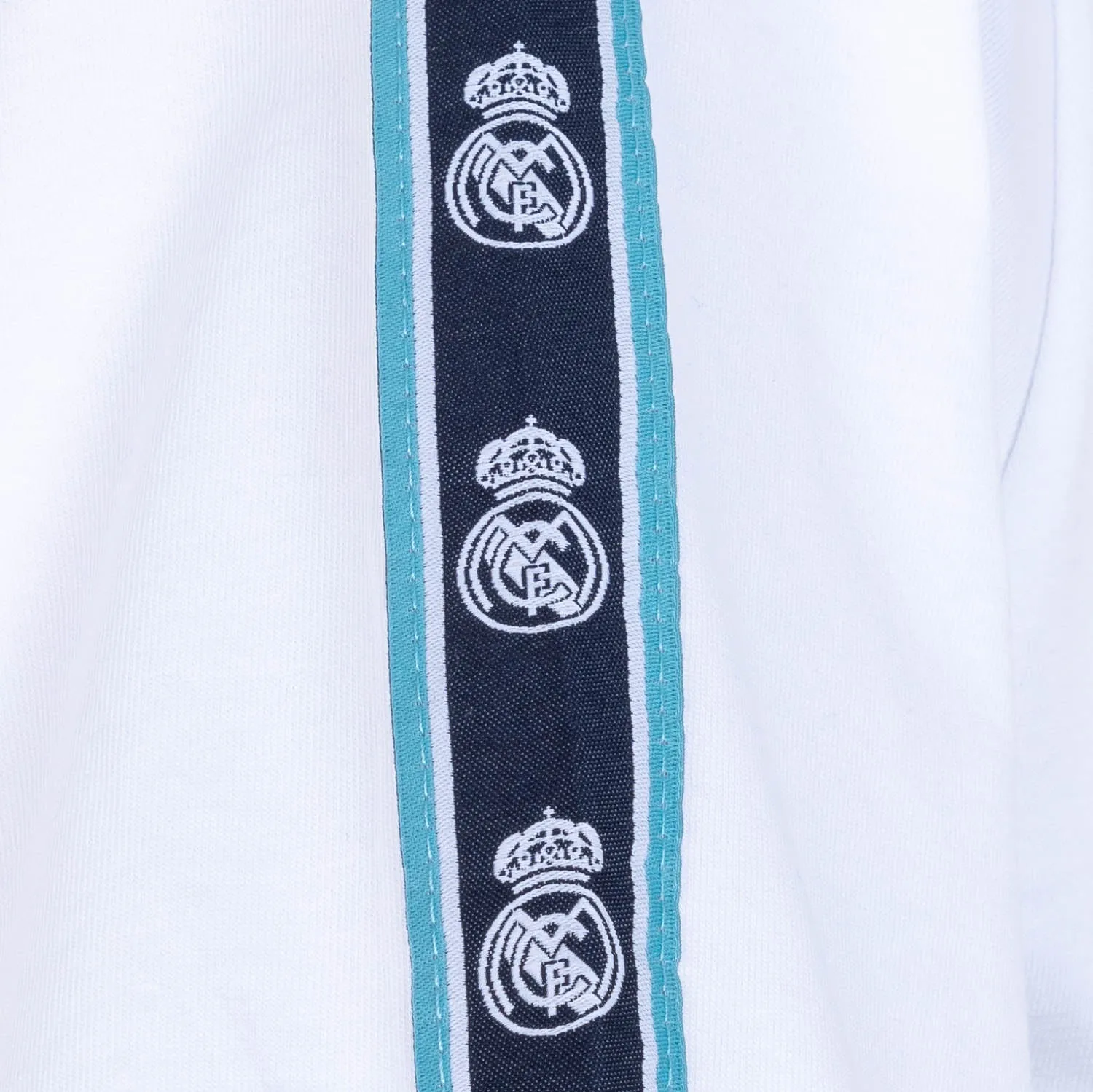 Camiseta Madrid Sky Cinta Escudo Hombre Blanco