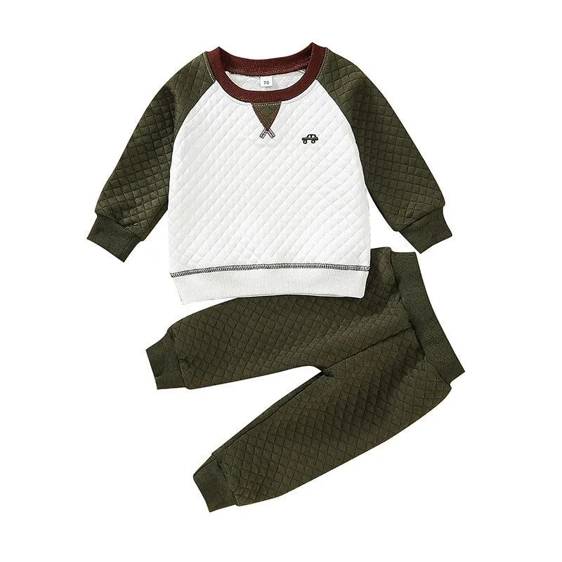 Children's Casual Long-sleeved Sweater two-piece Trousers