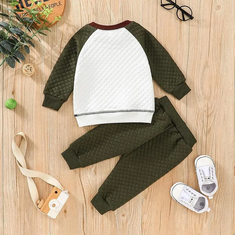 Children's Casual Long-sleeved Sweater two-piece Trousers