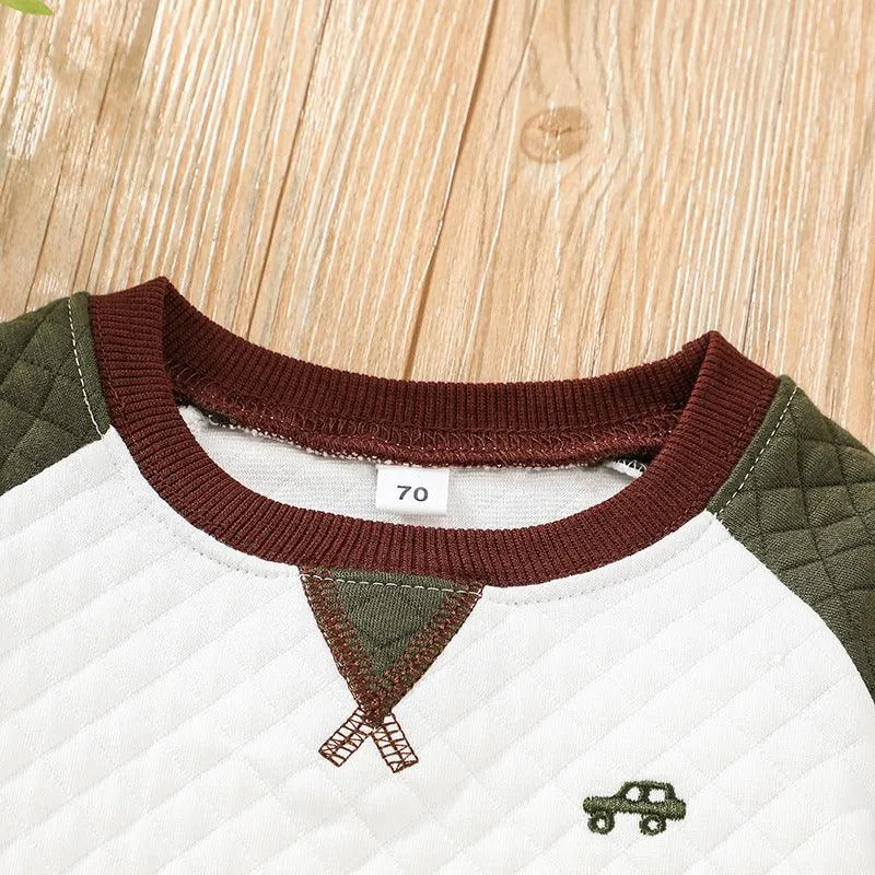 Children's Casual Long-sleeved Sweater two-piece Trousers