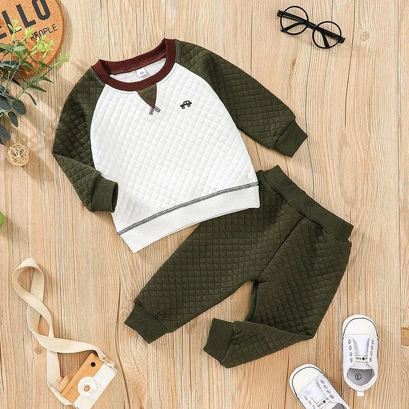 Children's Casual Long-sleeved Sweater two-piece Trousers