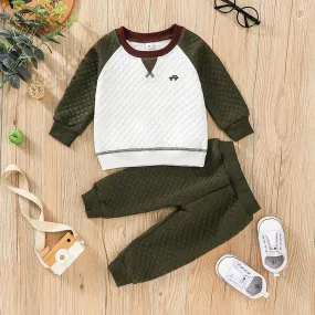 Children's Casual Long-sleeved Sweater two-piece Trousers