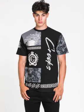 CROOKS & CASTLES MONOGRAM CREST T-SHIRT - CLEARANCE