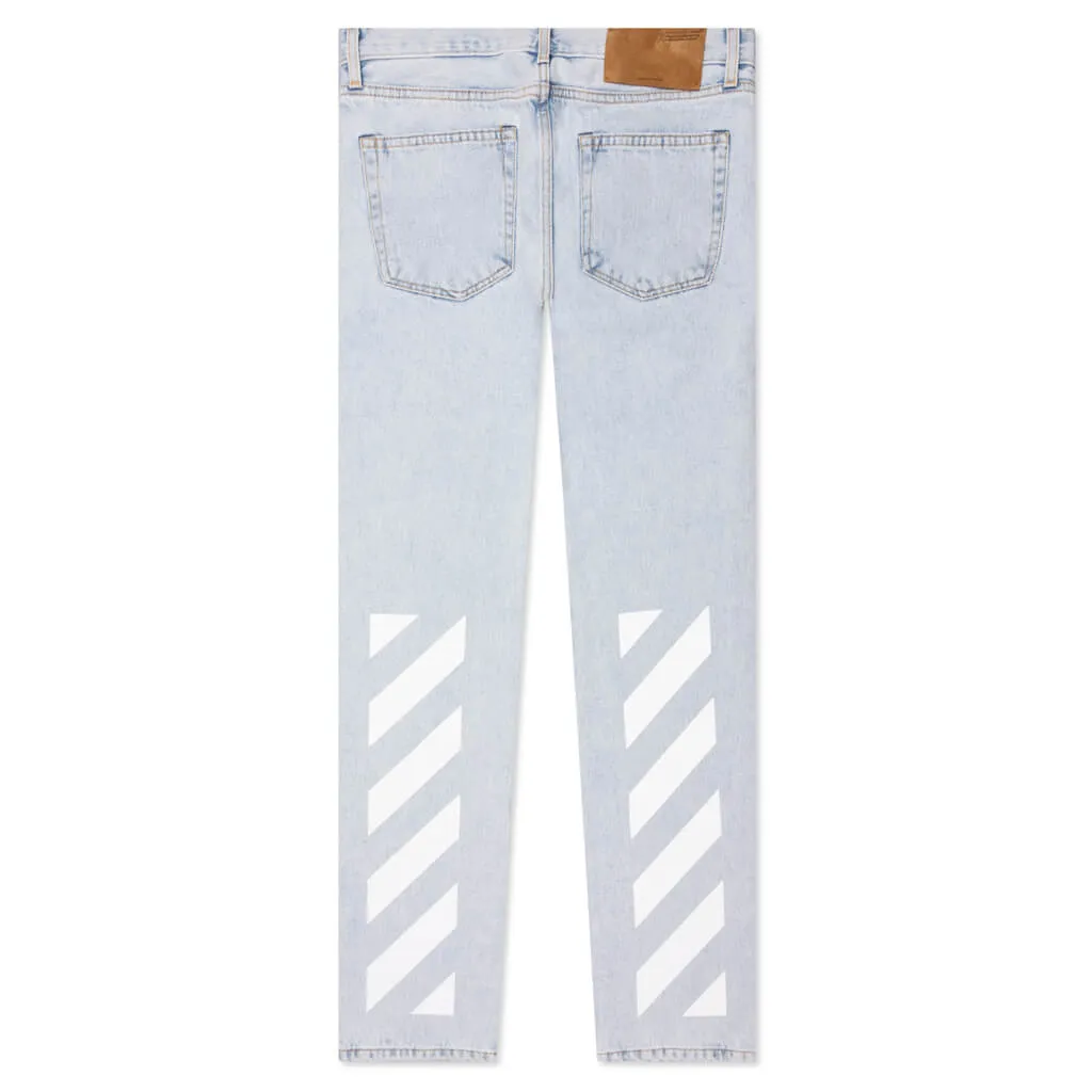 Diag Tab Slim Jeans - Bleach Blue