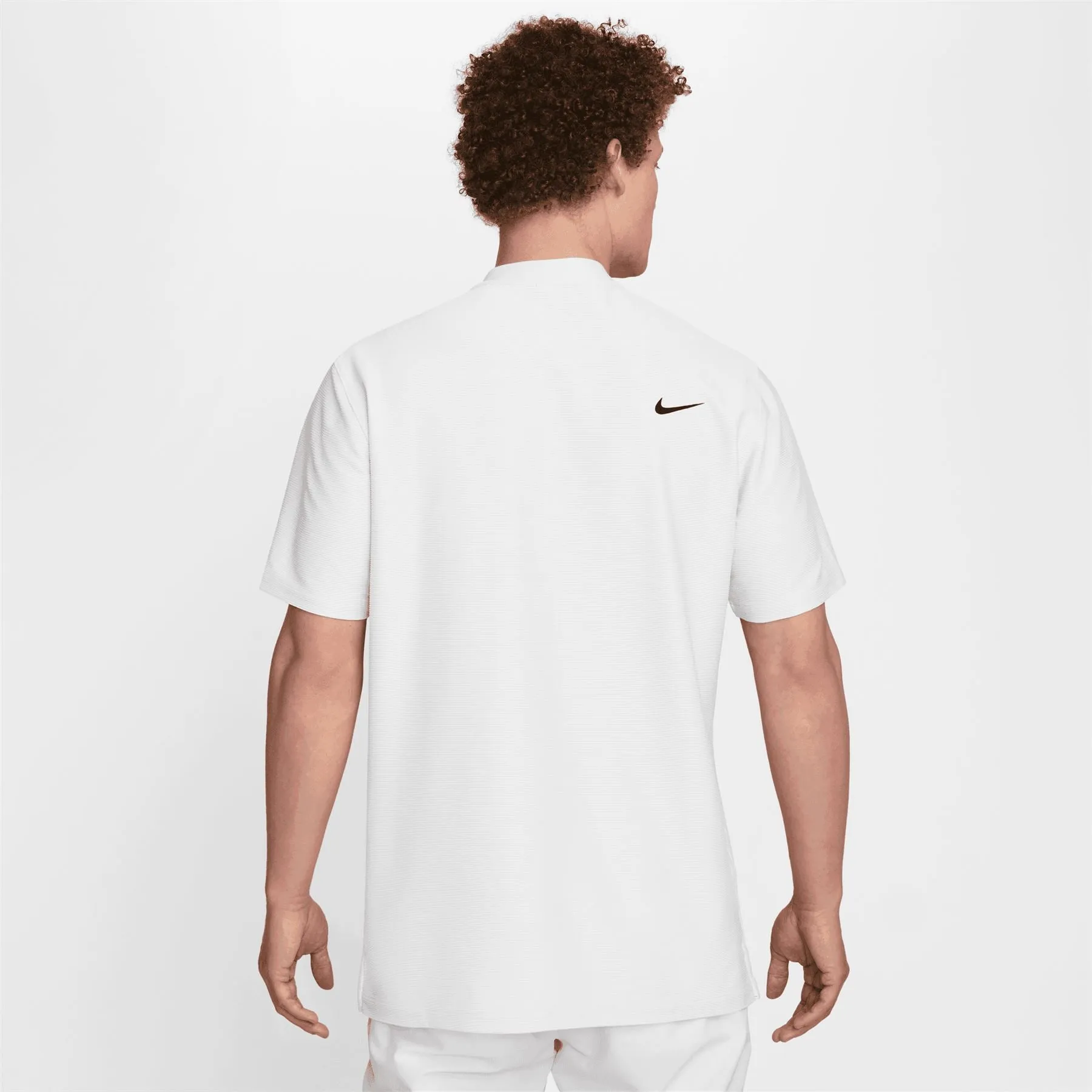 Dri-FIT Tour Texture Stripe Polo White/Black - SS24