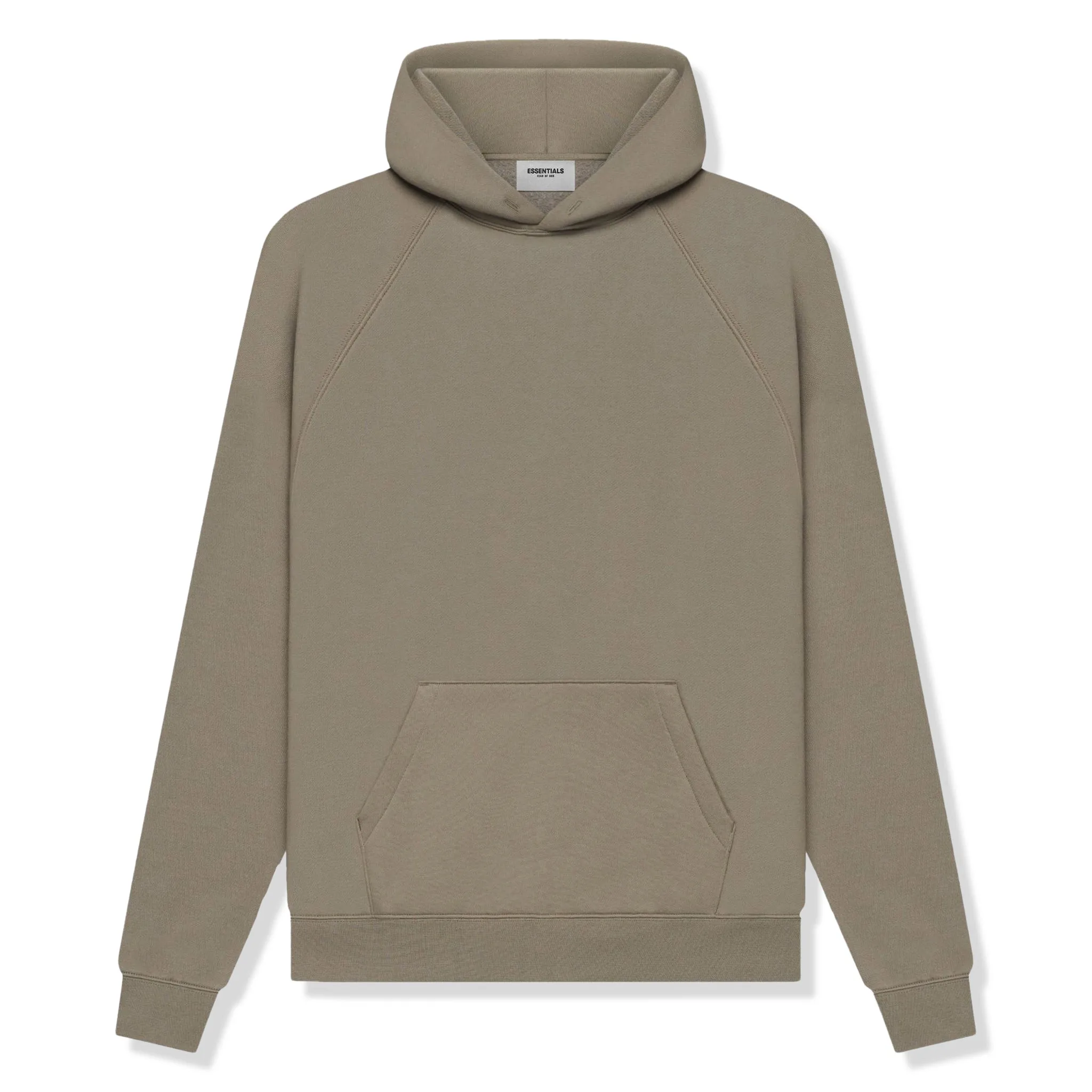 Fear Of God Essentials Reverse Logo Taupe Hoodie (SS21)