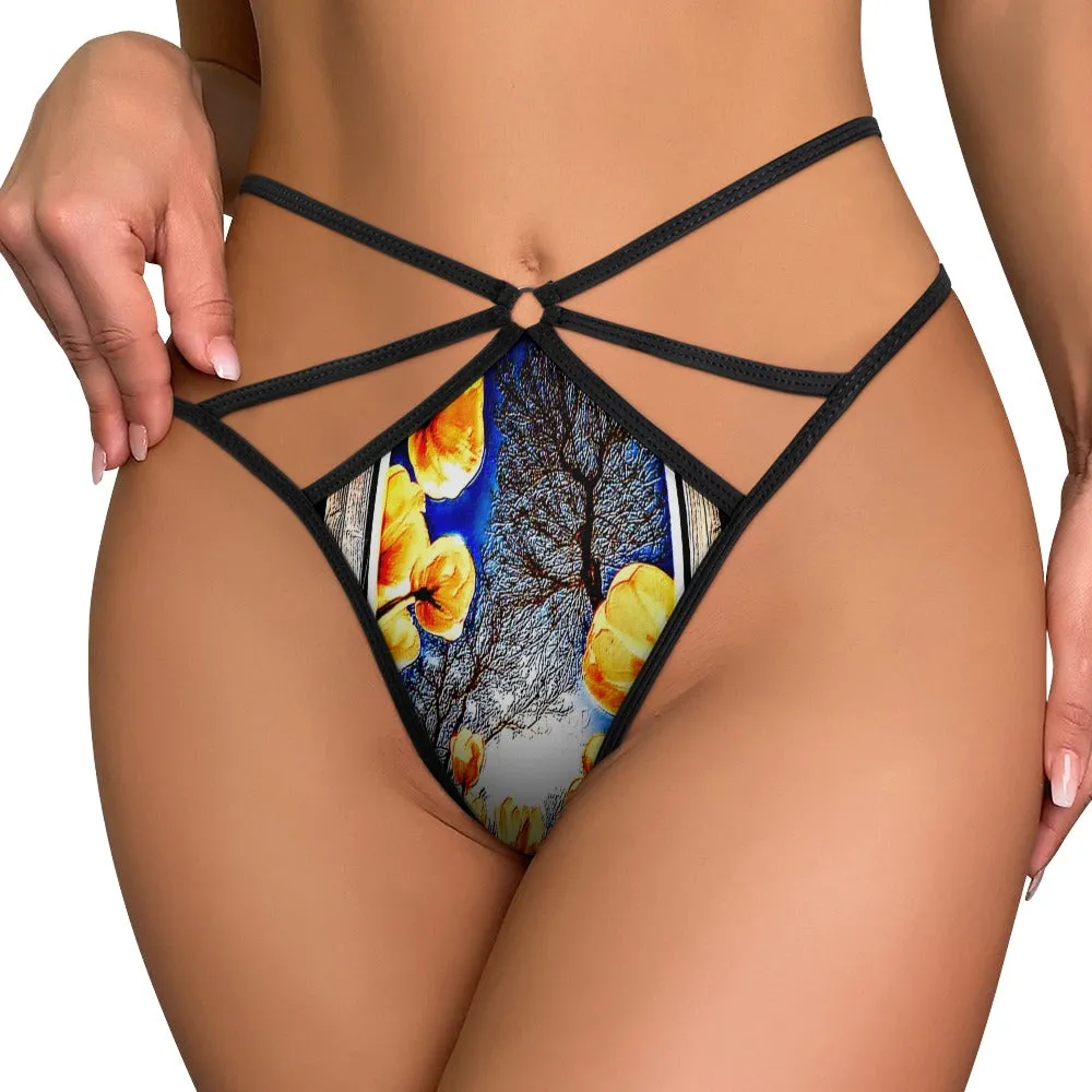 Floral Embosses: Tulip Daydream 01 Designer T-back Thong (3 styles)