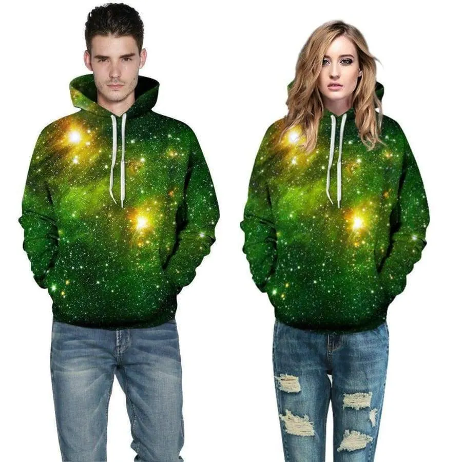 Green Galaxy - Overprint Hoody