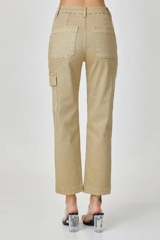 High Rise Cargo Boyfriend Pant