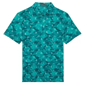 Icon Camo Tech Jersey Slim Fit Polo Lotus - SS23