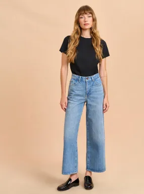 Izzie High-Rise Cropped Wide-Leg Jean