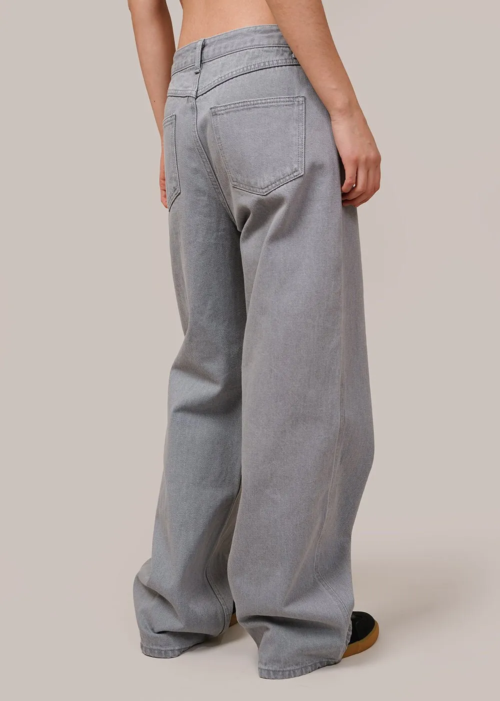 Light Gray Semi Wide Boot Cut Jeans