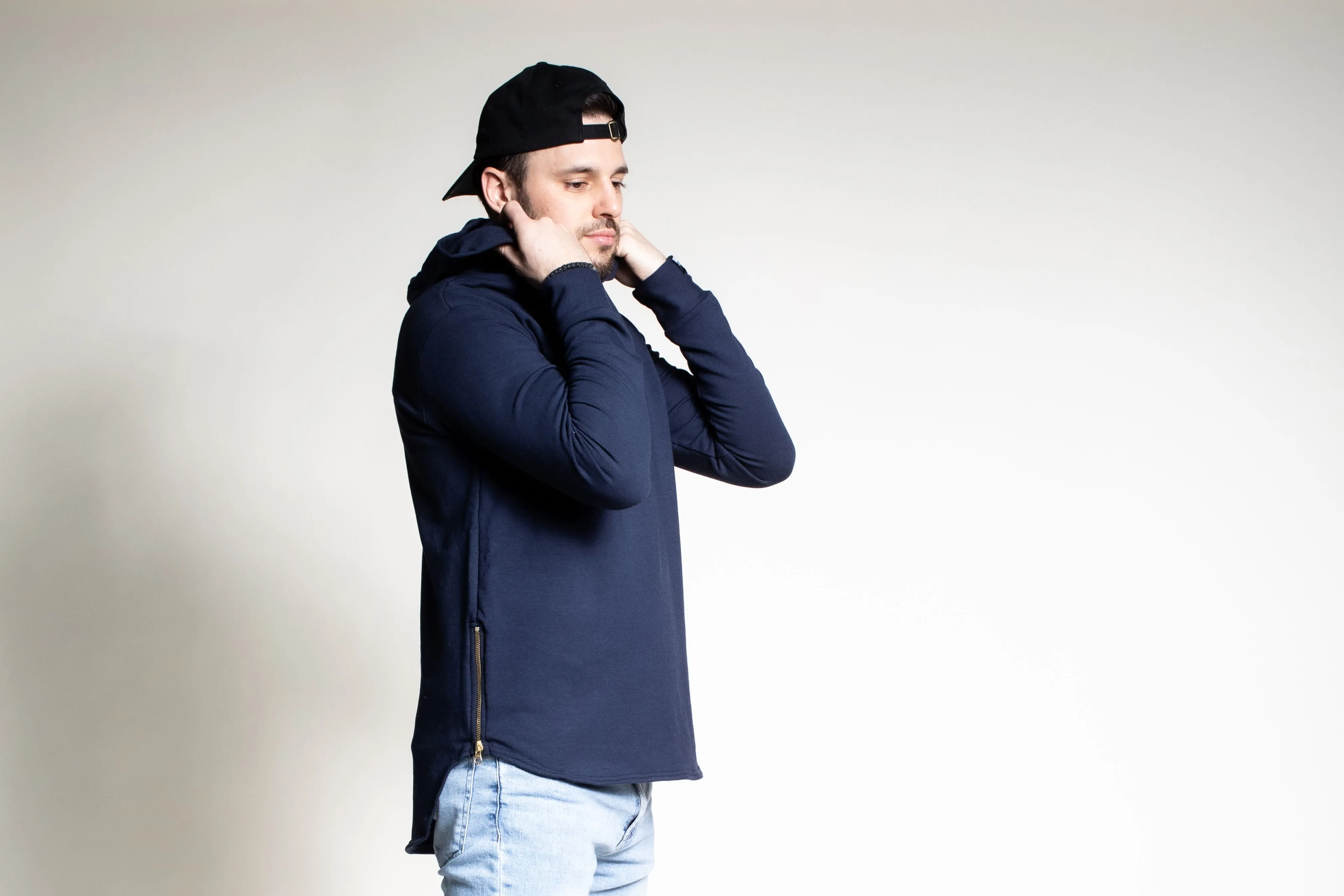 Men's Navy Bamboo Hoodie